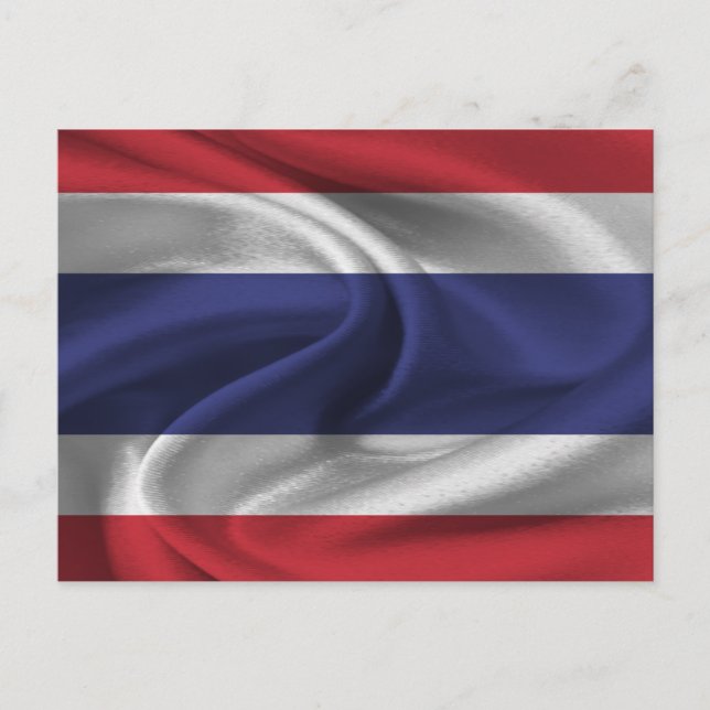 Thailändische Flagge Postkarte (Vorderseite)