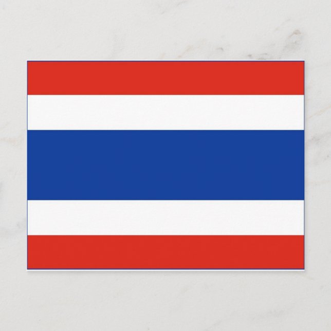 Thailändische Flagge Postkarte (Vorderseite)