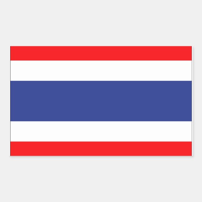 Thailändische Flagge Rechteckiger Aufkleber (Vorderseite)