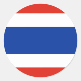 Thailändische Flagge Runder Aufkleber