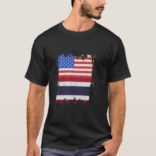 Thailändische Flagge Thai Pride America USA Thailä T-Shirt
