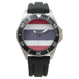 Thailändische Flagge (Thailand) Armbanduhr