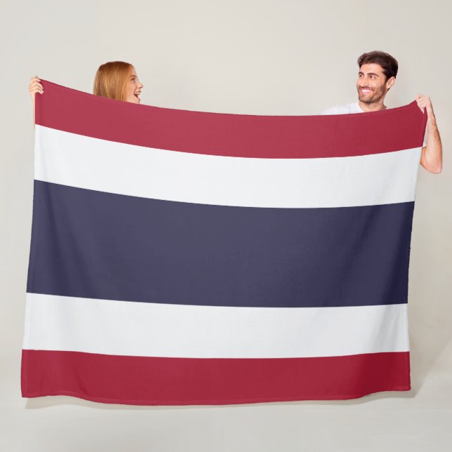 Thailändische Flagge (Thailand) Fleecedecke (Beispiel)