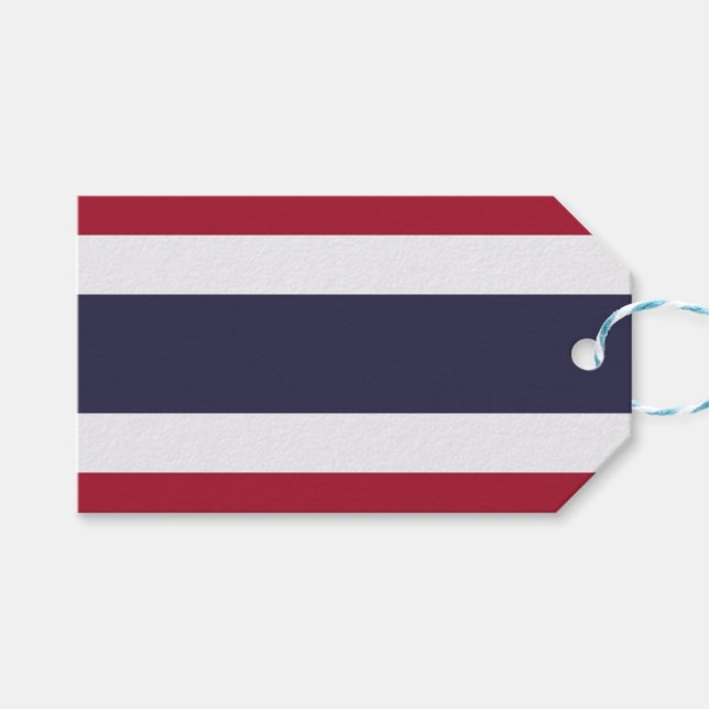 Thailändische Flagge (Thailand) Geschenkanhänger (Vorderseite (Horizontal))