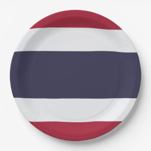 Thailändische Flagge (Thailand) Pappteller