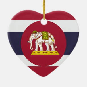 Thailändische Flagge - Thailändische Flagge - ธ ง  Keramik Ornament