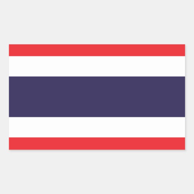 Thailändische Flaggen* Rechteckiger Aufkleber (Vorderseite)