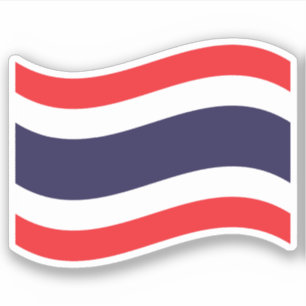 Thailändische Flaggen-Welle Aufkleber