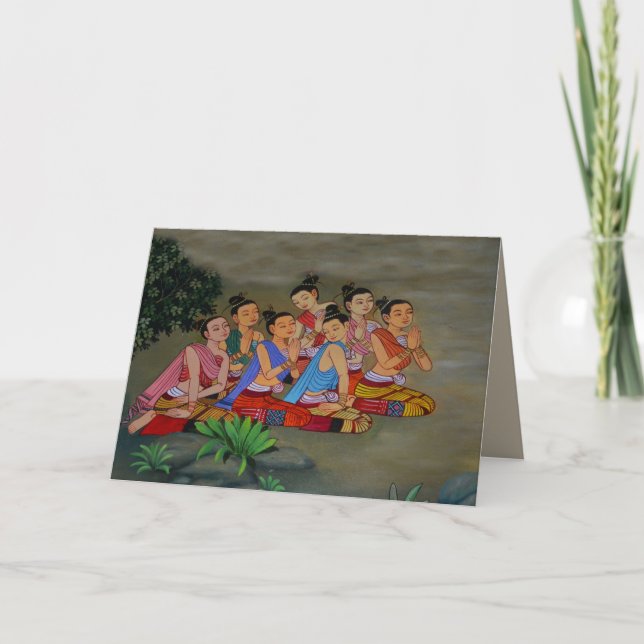 Thailändische Gerichtsdamen-Grußkarte Karte (Vorderseite)