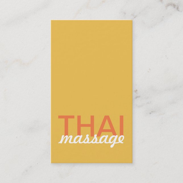thailändische MassageLochkarte Treuekarte (Vorderseite)