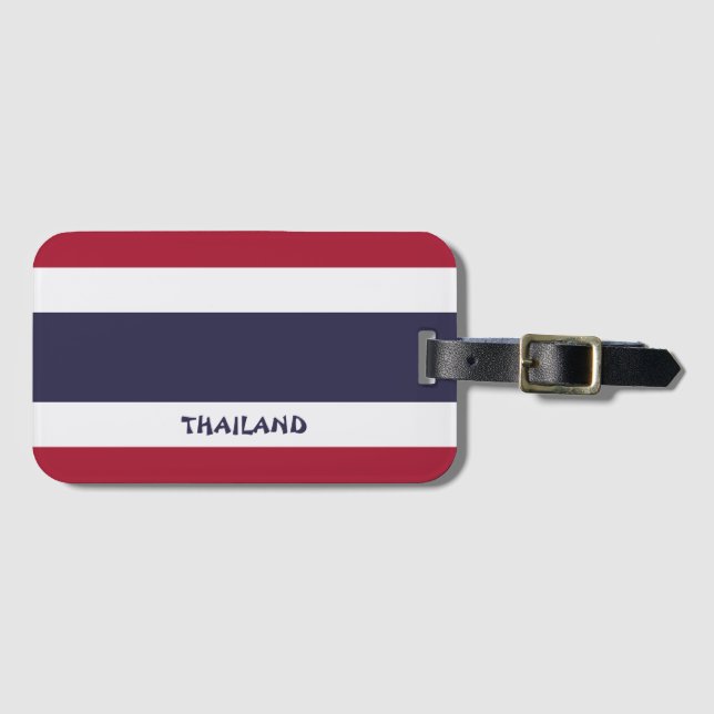 Thailändische Nationalflagge Patriotisch Gepäckanhänger (Vorderseite (Horizontal))