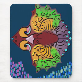 Thailändische Schrift Abstraktes Fisch Kunst | Mau Mousepad