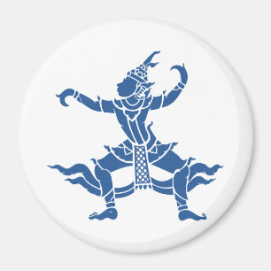Thailändische Tänzerin ⚠ Thailand-Schild ⚠ Magnet
