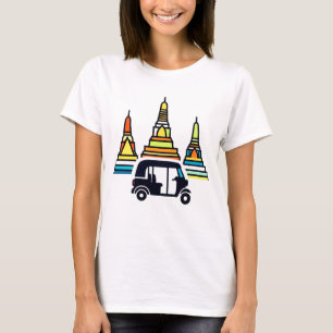 Thailändische Tempel und Tuk Tuks T-Shirt