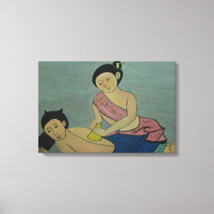 Thailändische traditionelle Massage Leinwanddruck
