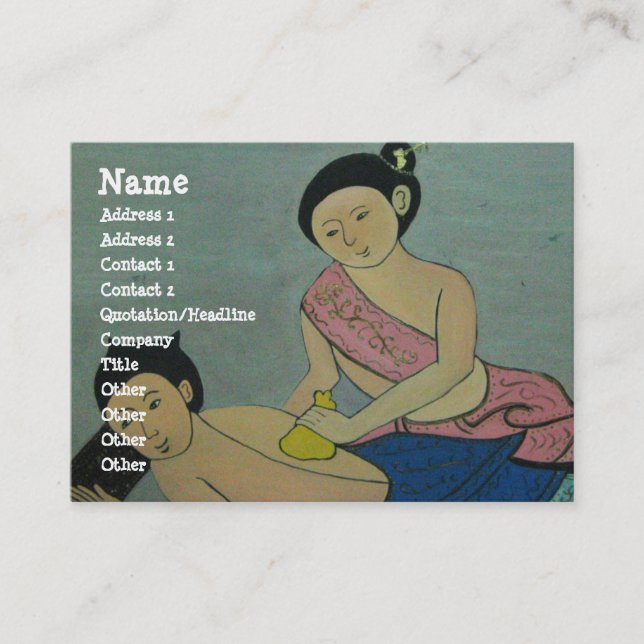 Thailändische traditionelle Massage Visitenkarte (Vorderseite)