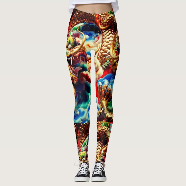 Thailändischer Drache Leggings (Vorderseite)