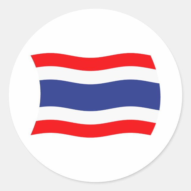 Thailändischer Flaggenaufkleber Runder Aufkleber (Vorderseite)