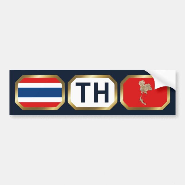 Thailändischer Flaggenplan-Autoaufkleber Autoaufkleber (Vorne)