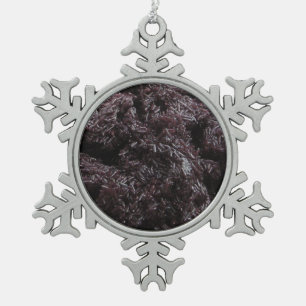 Thailändischer schwarzer Lao-Reis [Khao Niao Dam] Schneeflocken Zinn-Ornament