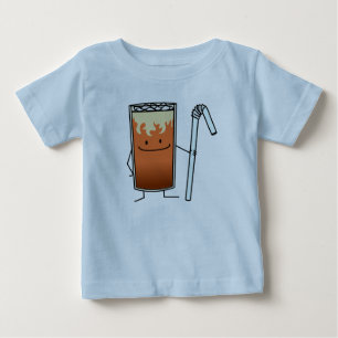 Thailändisches Eistee-u. Bendy Stroh-glückliches Baby T-shirt