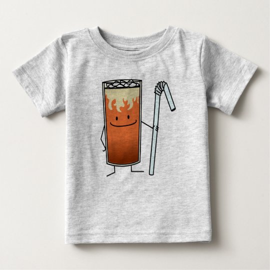 Thailändisches Eistee-u. Bendy Stroh-glückliches Baby T-shirt