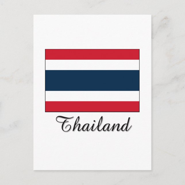 Thailändisches Flag-Design Postkarte (Vorderseite)