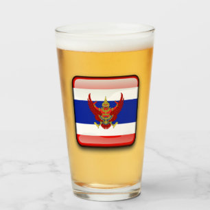 thailändisches Flaggenemblem Glas