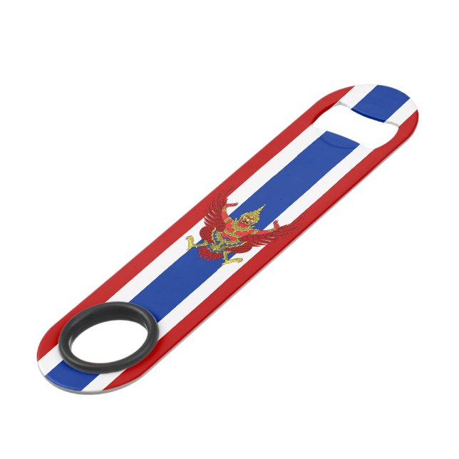 thailändisches Flaggenzeichen Speed Flaschenöffner (Vorderseite Schrägansicht)