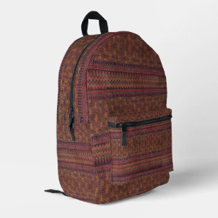 Thailändisches Ikat-inspiriertes erdverbundenes We Bedruckter Rucksack