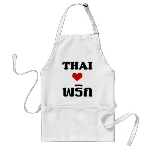 THAILÄNDISCHES LIEBE PHRIK (CHILI) ❤ thailändische Schürze