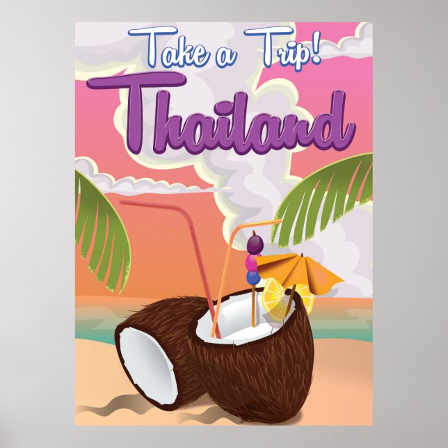 Thailändisches Strandurlaub-Poster Poster (Vorne)