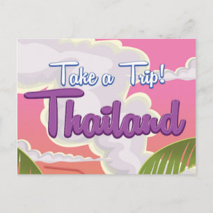 Thailändisches Strandurlaub-Poster Postkarte