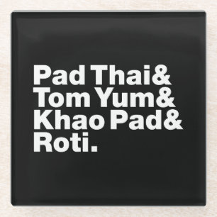 Thailändisches Street Food Glasuntersetzer