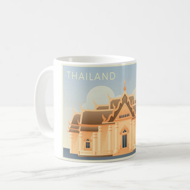 Thailands Buddhismus Kaffeetasse (Vorderseite Links)