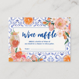 Thais Amore floral Brautparty Weinverkostung Begleitkarte