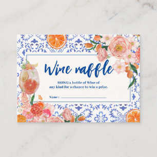 Thais Amore floral Brautparty Weinverkostung Begleitkarte