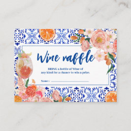 Thais Amore floral Brautparty Weinverkostung Begleitkarte