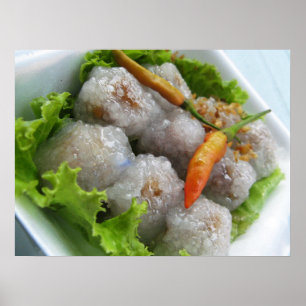 Thaischer Sago mit Chili ... Thailand Street Food Poster