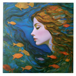 „Thalassa“ - Frauen im Wasser Fliese