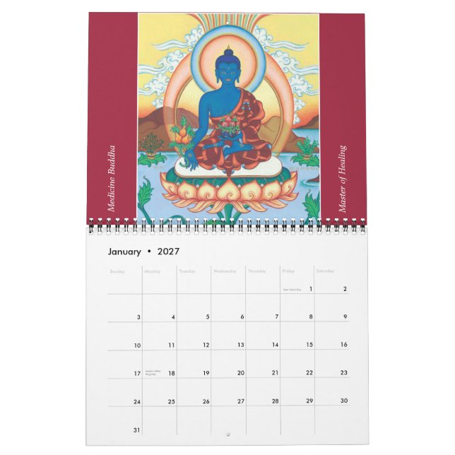 Thangka Art Calendar 2014 Kalender (Jan 2027)