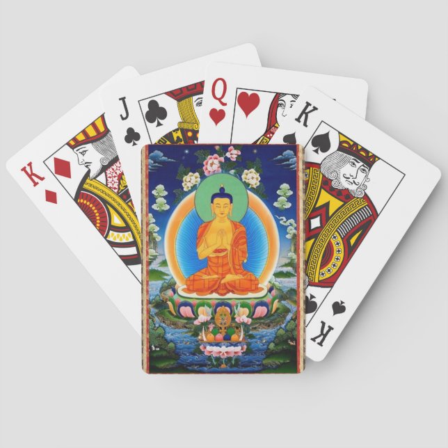 Thangka Prabhutaratna Buddha Spielkarten (Rückseite)