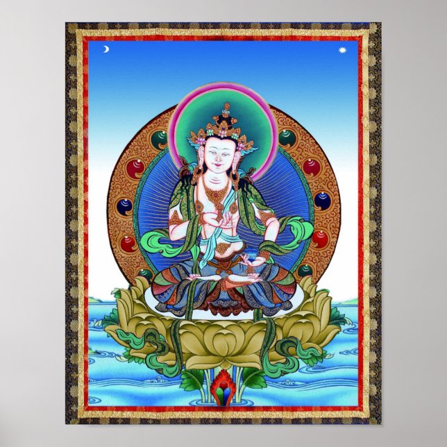 Thangka Vajrasattva Tattoo Mandala Poster (Vorne)
