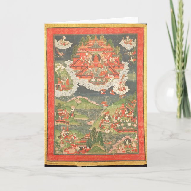 Thangka vom Paradies Amitabha Karte (Vorderseite)