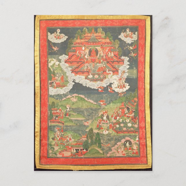Thangka vom Paradies Amitabha Postkarte (Vorderseite)