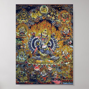 Thangka Yamantaka Tattoo Druck Poster