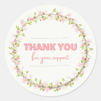 THANK FOR YOU SUPPORT RUNDER AUFKLEBER