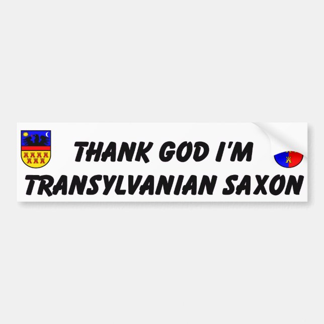 Thank God I'm Transylvanian Saxon Autoaufkleber (Vorne)
