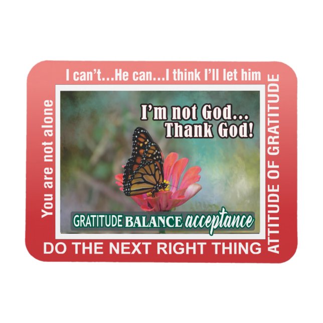 thank God  slogans butterflies Magnet (Horizontal)