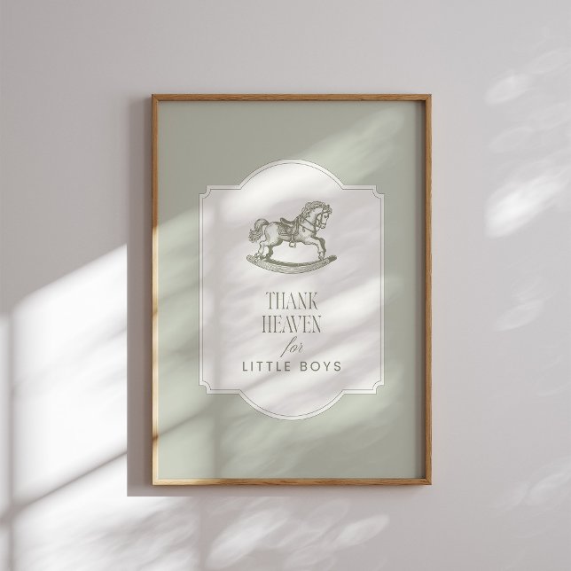 Thank Heaven for Little Boys Wall Art Poster (Von Creator hochgeladen)